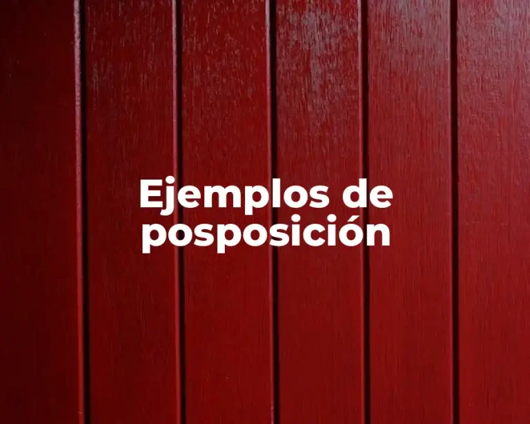 Ejemplos de posposición