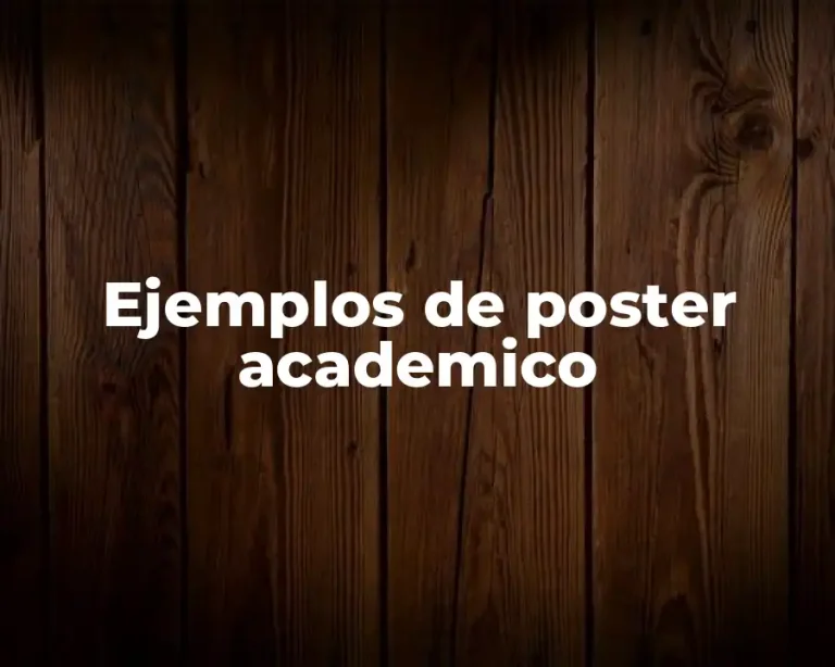 Ejemplos de poster academico