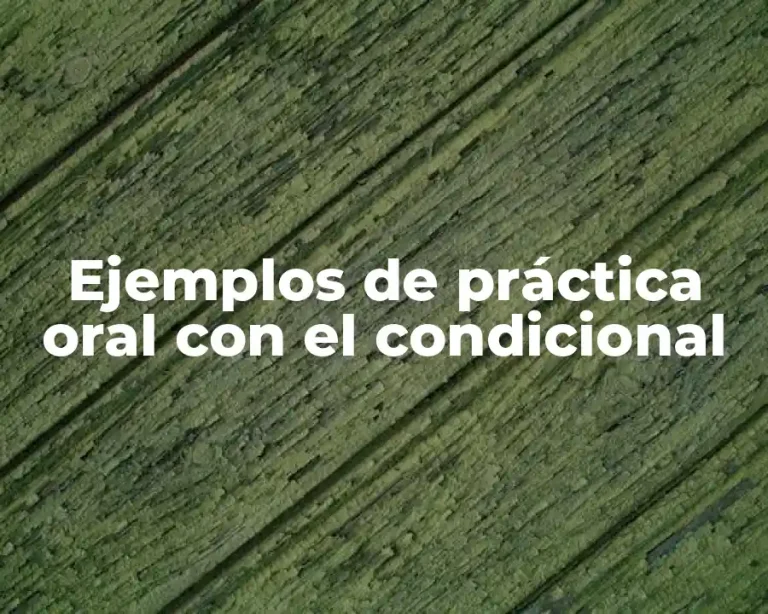Ejemplos de práctica oral con el condicional