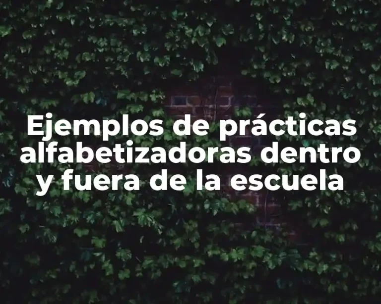 Ejemplos de prácticas alfabetizadoras dentro y fuera de la escuela