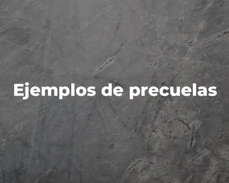 Ejemplos de precuelas