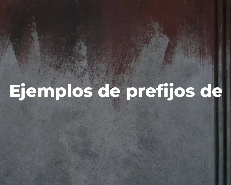 Ejemplos de prefijos de
