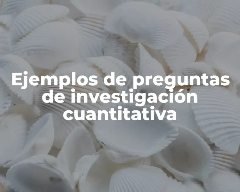 Ejemplos de preguntas de investigación cuantitativa