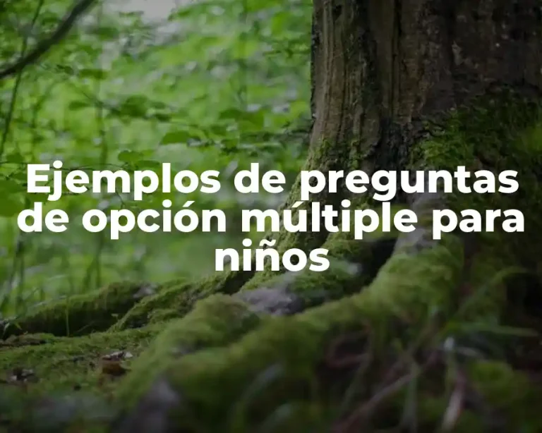 Ejemplos de preguntas de opción múltiple para niños