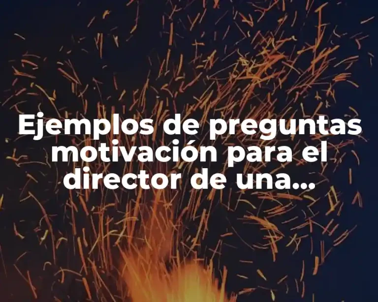 Ejemplos de preguntas motivación para el director de una guarderia