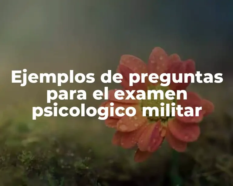 Ejemplos de preguntas para el examen psicologico militar
