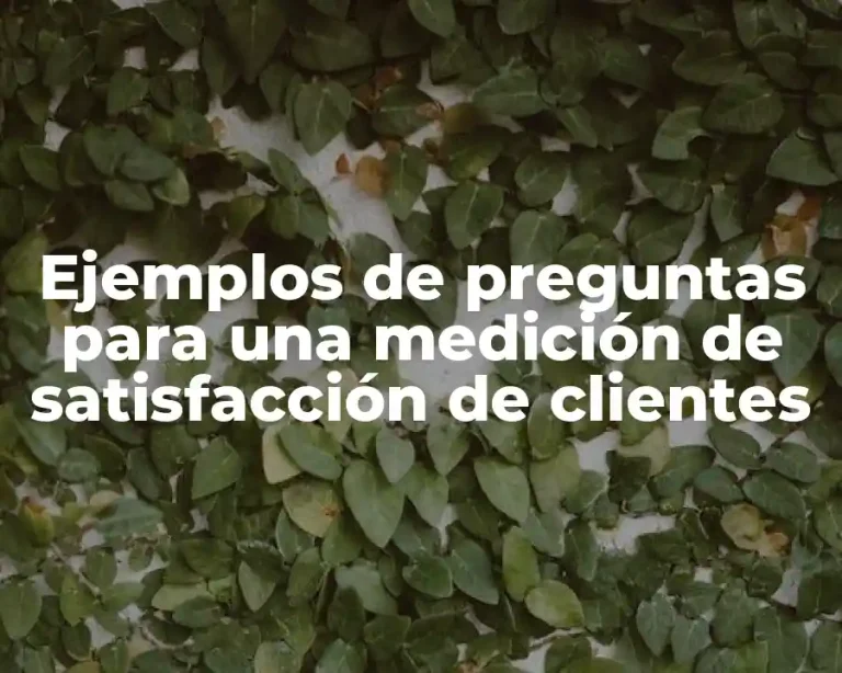 Ejemplos de preguntas para una medición de satisfacción de clientes