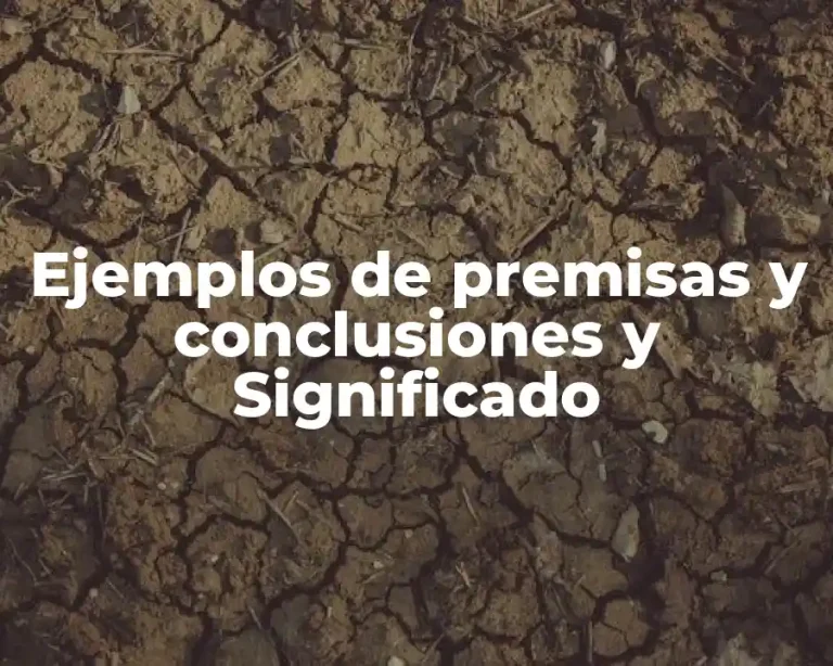 Ejemplos de premisas y conclusiones y Significado
