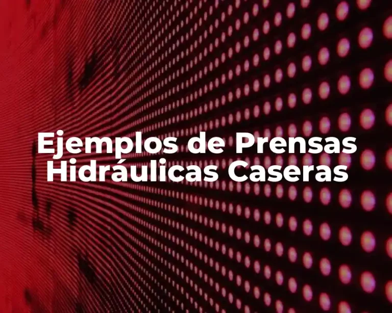 Ejemplos de Prensas Hidráulicas Caseras
