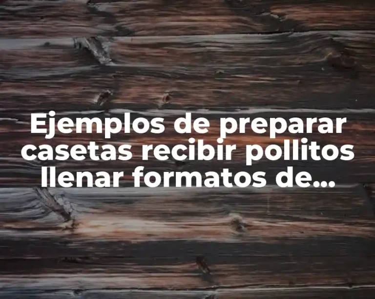 Ejemplos de preparar casetas recibir pollitos llenar formatos de registros