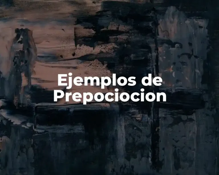Ejemplos de Prepociocion