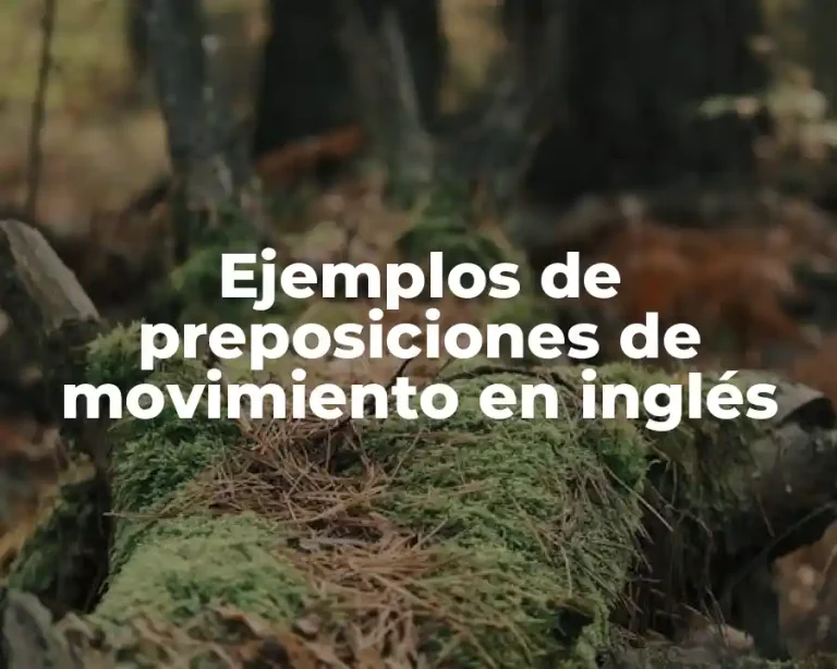 Ejemplos de preposiciones de movimiento en inglés