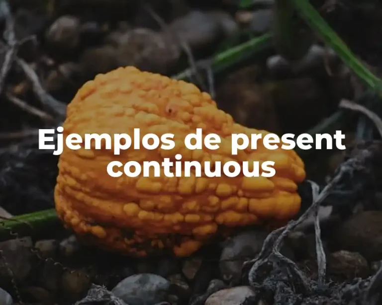 Ejemplos de present continuous