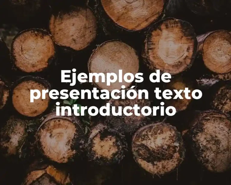 Ejemplos de presentación texto introductorio
