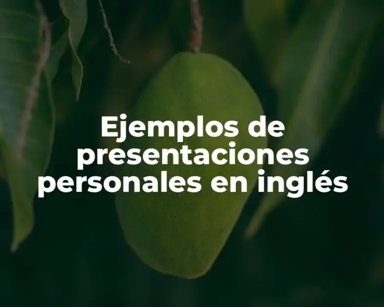Ejemplos de presentaciones personales en inglés