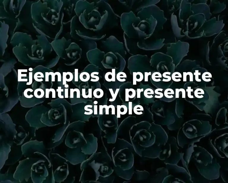 Ejemplos de presente continuo y presente simple