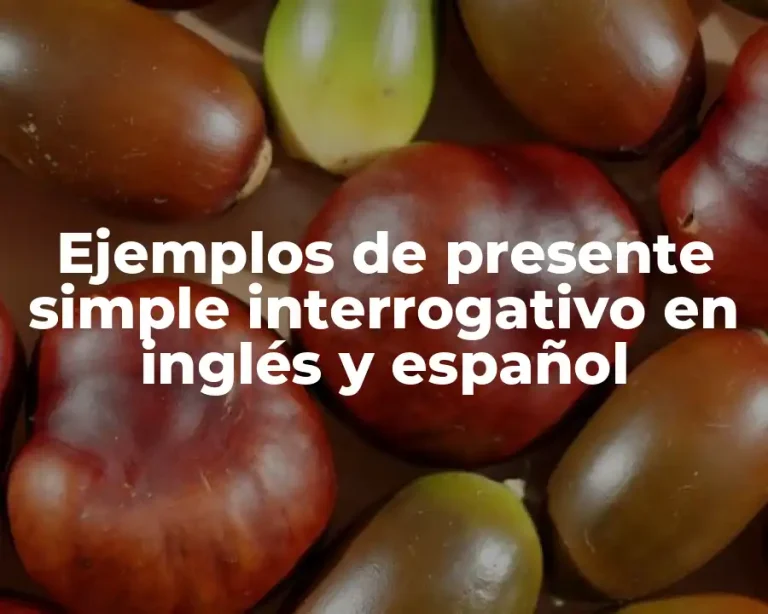 Ejemplos de presente simple interrogativo en inglés y español