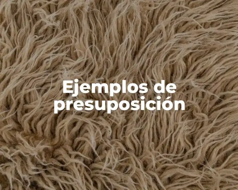 Ejemplos de presuposición
