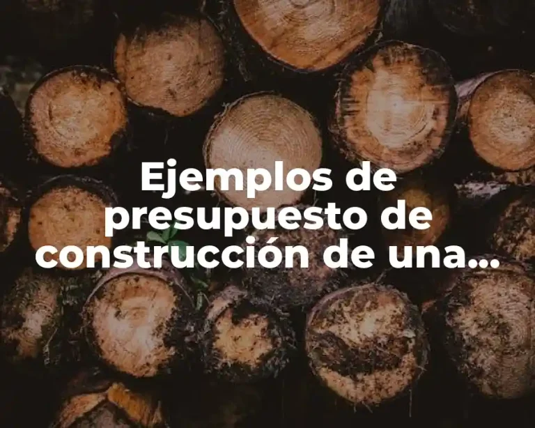 Ejemplos de presupuesto de construcción de una casa