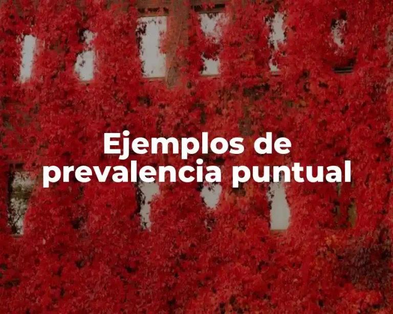 Ejemplos de prevalencia puntual