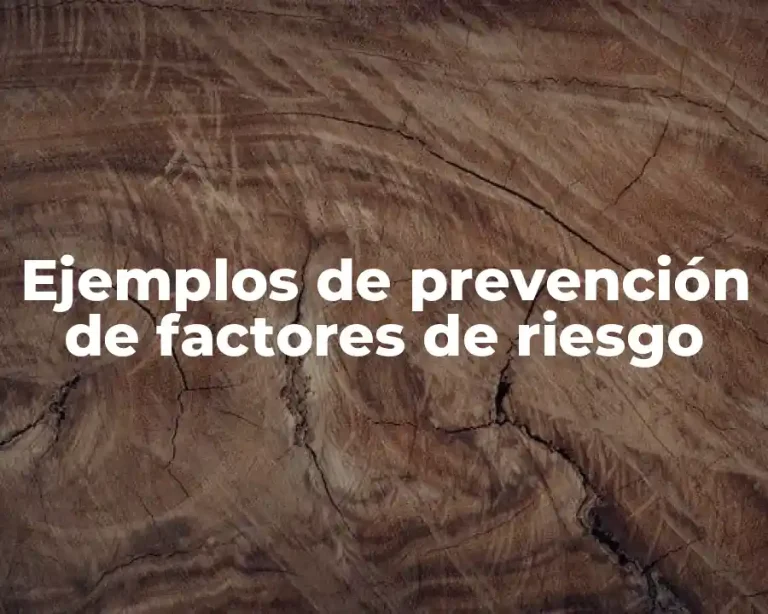 Ejemplos de prevención de factores de riesgo
