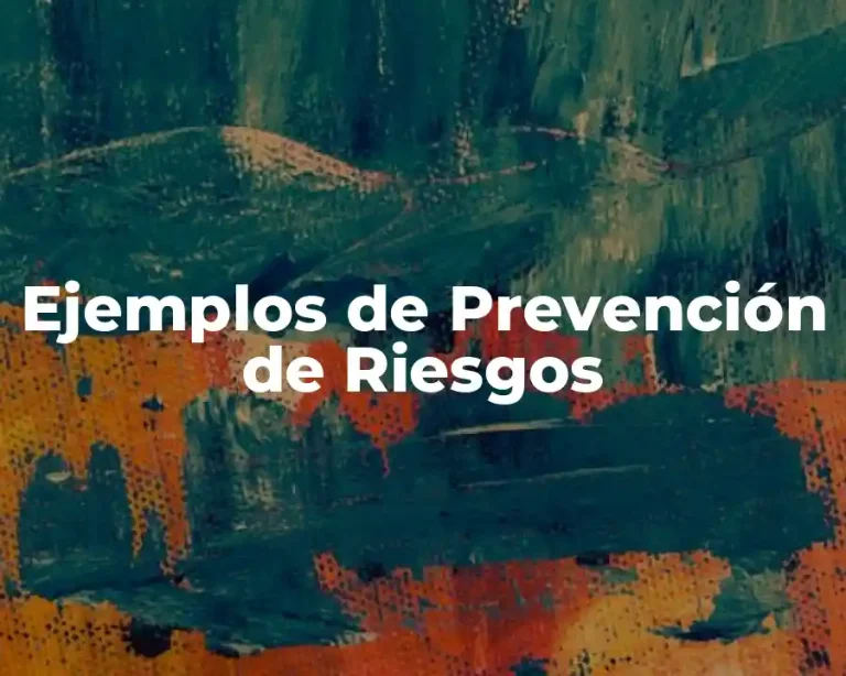Ejemplos de Prevención de Riesgos