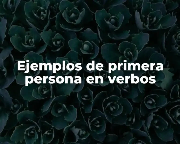 Ejemplos de primera persona en verbos