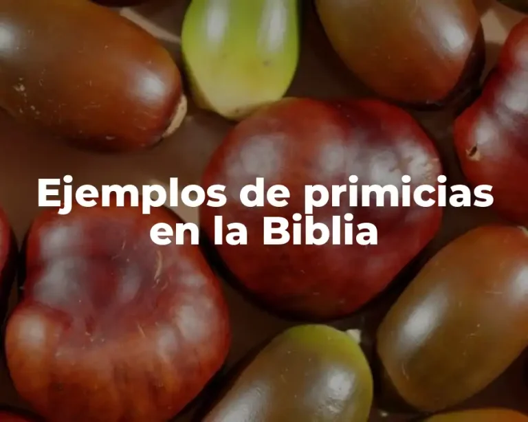 Ejemplos de primicias en la Biblia