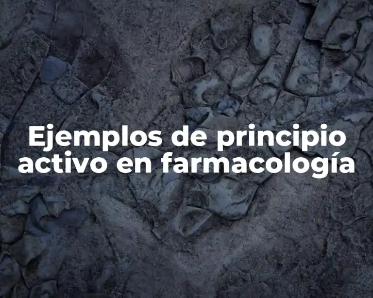 Ejemplos de principio activo en farmacología