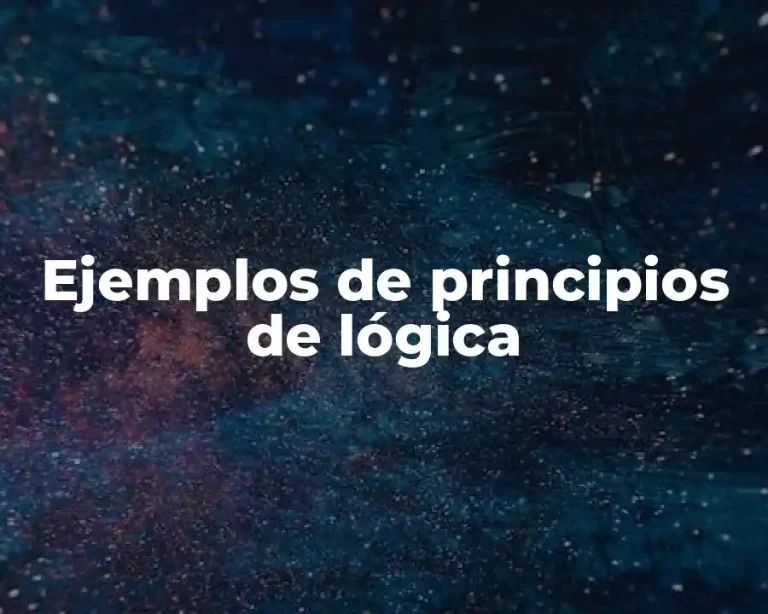 Ejemplos de principios de lógica