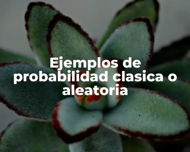 Ejemplos de probabilidad clasica o aleatoria