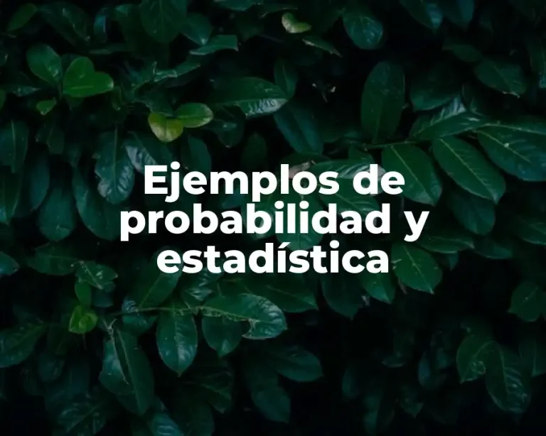 Ejemplos de probabilidad y estadística
