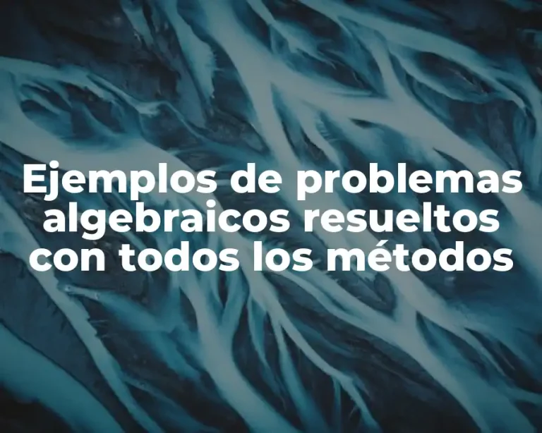 Ejemplos de problemas algebraicos resueltos con todos los métodos