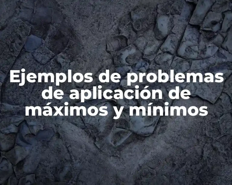 Ejemplos de problemas de aplicación de máximos y mínimos