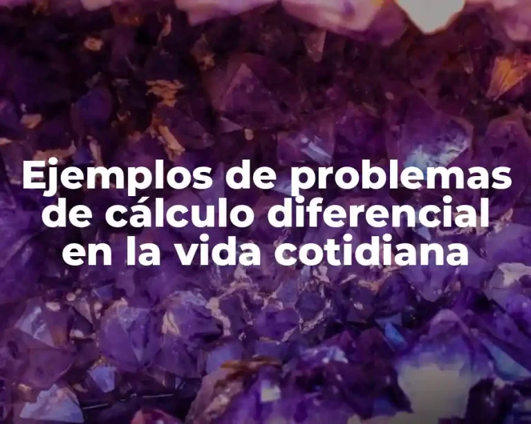 Ejemplos de problemas de cálculo diferencial en la vida cotidiana
