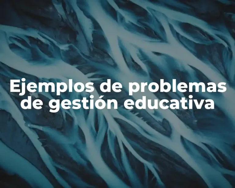 Ejemplos de problemas de gestión educativa