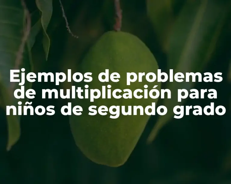 Ejemplos de problemas de multiplicación para niños de segundo grado