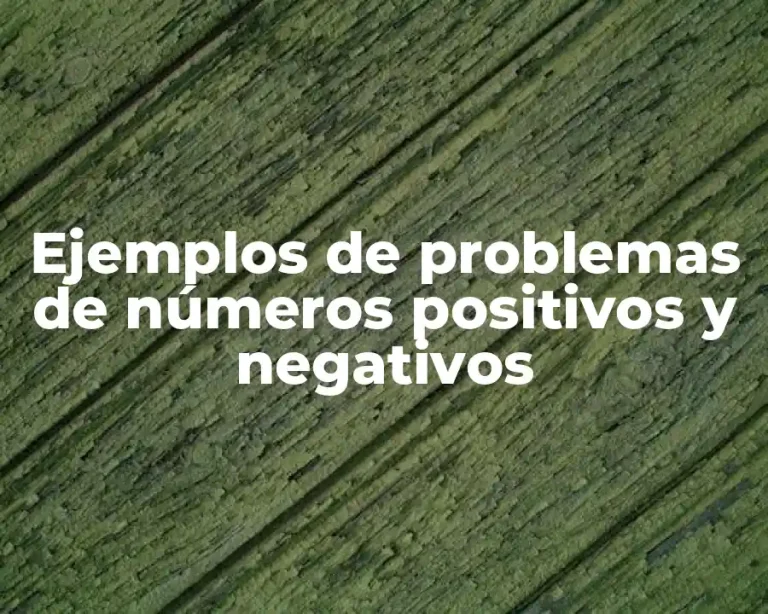 Ejemplos de problemas de números positivos y negativos