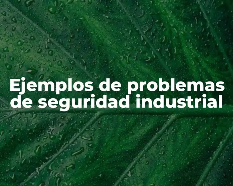 Ejemplos de problemas de seguridad industrial