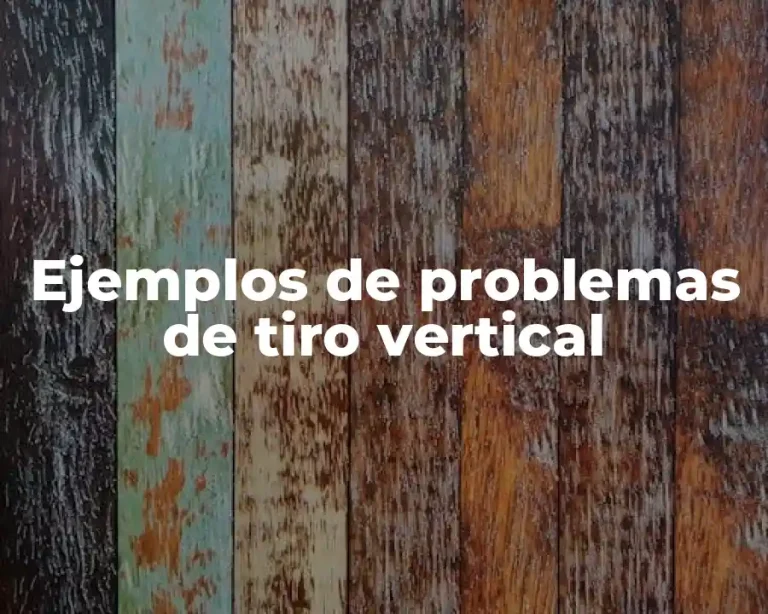 Ejemplos de problemas de tiro vertical