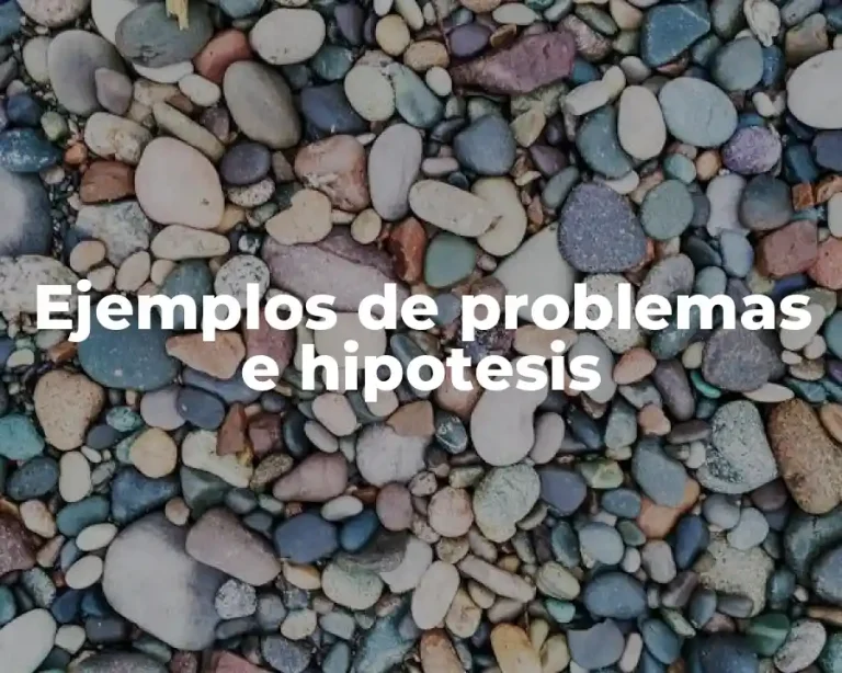Ejemplos de problemas e hipotesis