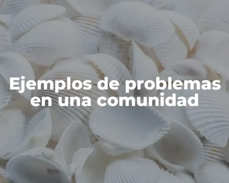 Ejemplos de problemas en una comunidad