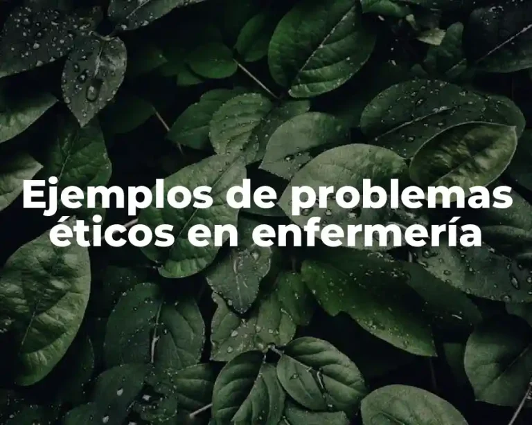 Ejemplos de problemas éticos en enfermería