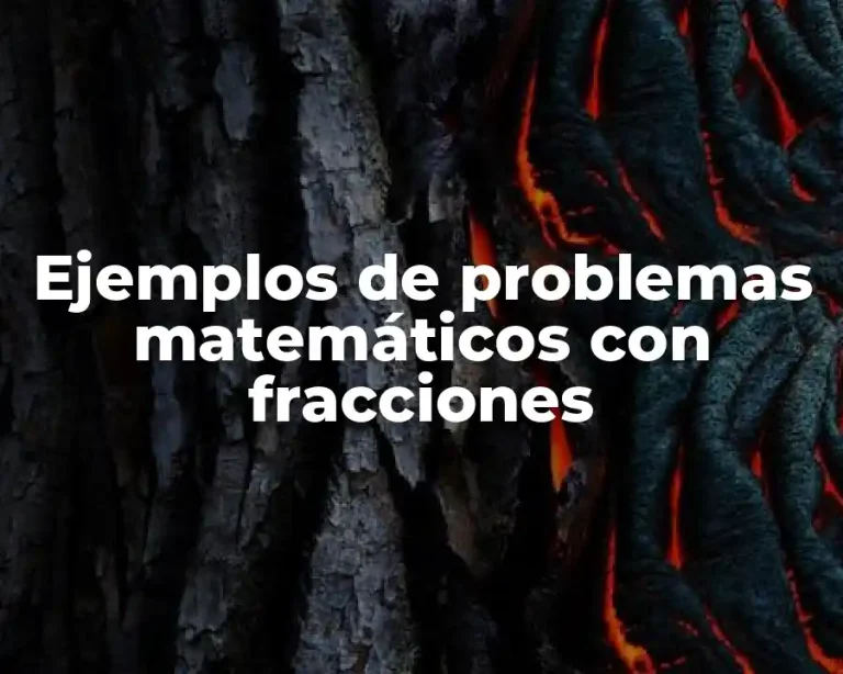 Ejemplos de problemas matemáticos con fracciones