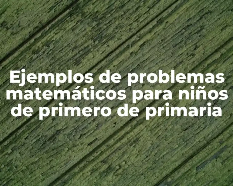 Ejemplos de problemas matemáticos para niños de primero de primaria