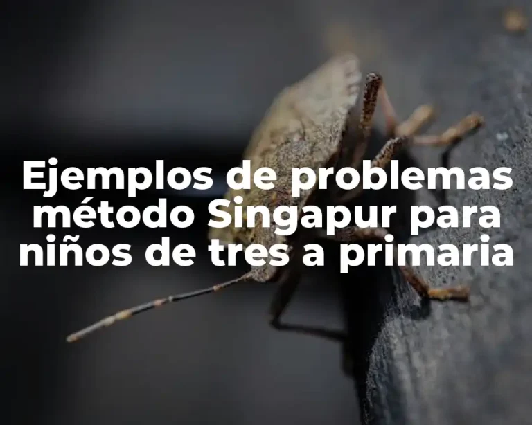 Ejemplos de problemas método Singapur para niños de tres a primaria