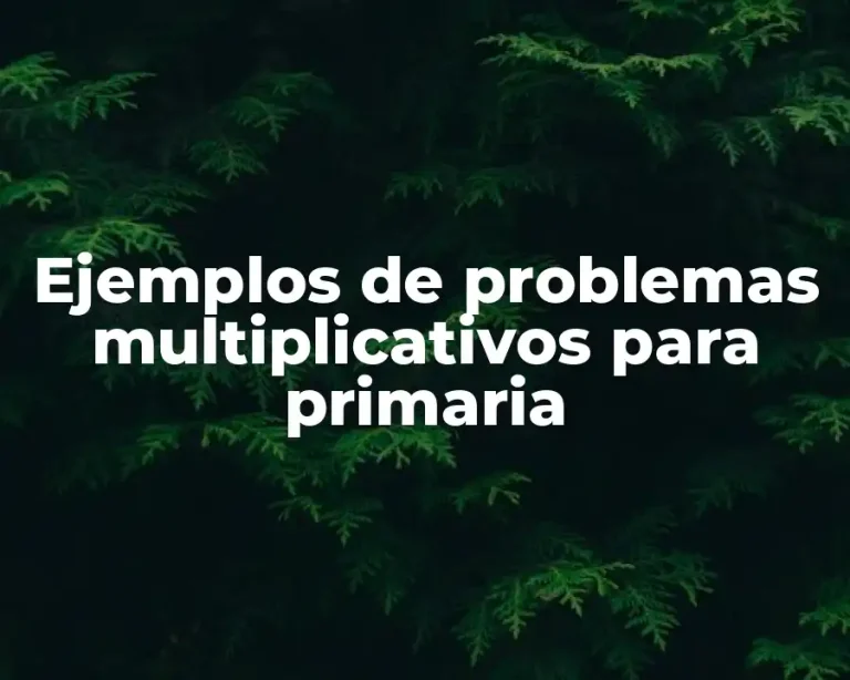 Ejemplos de problemas multiplicativos para primaria