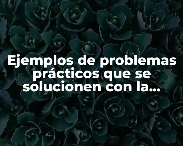 Ejemplos de problemas prácticos que se solucionen con la tecnología