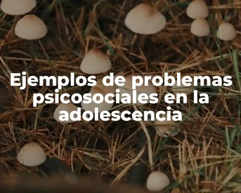 Ejemplos de problemas psicosociales en la adolescencia