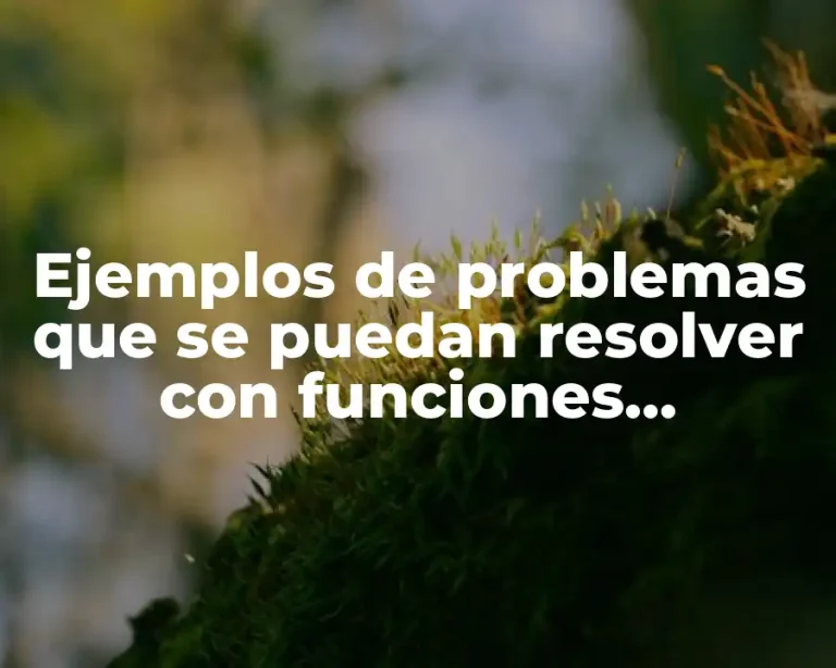 Ejemplos de problemas que se puedan resolver con funciones exponenciales